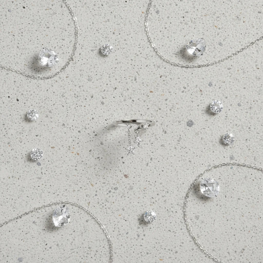 ✨ Dangling Star Crystal Ring